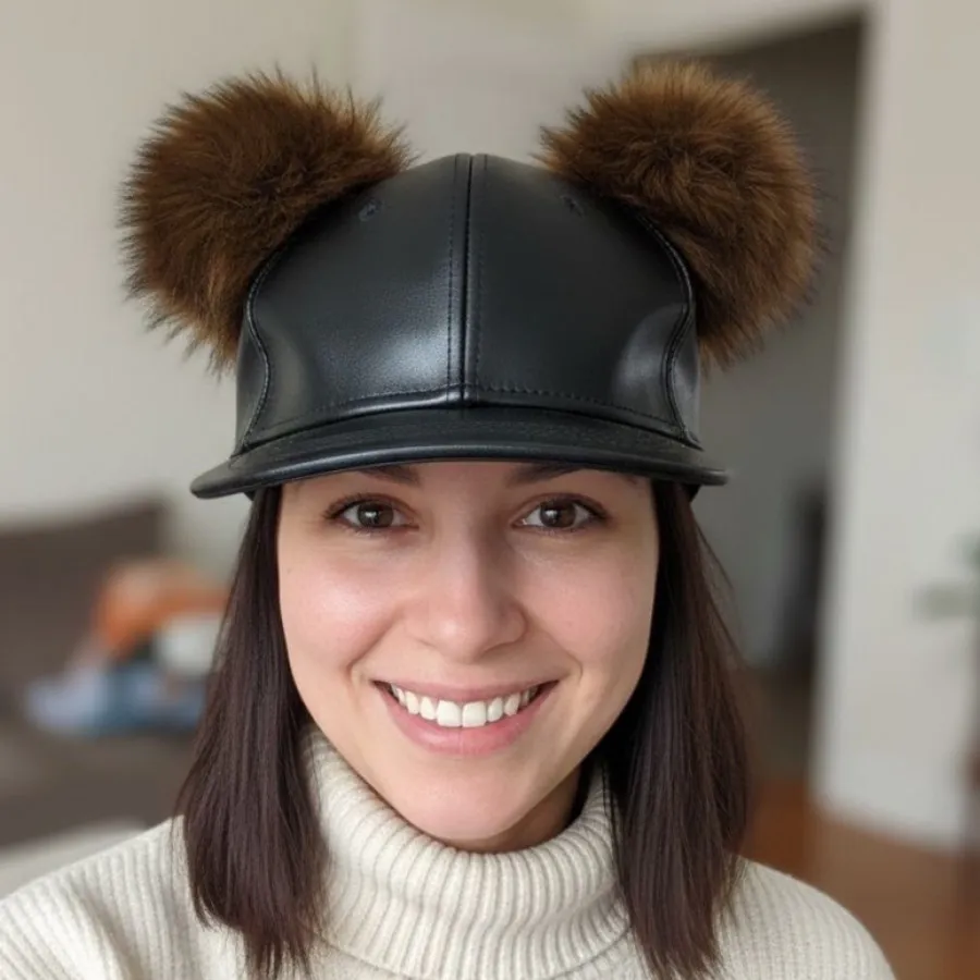 کلاه چرم دو پوم