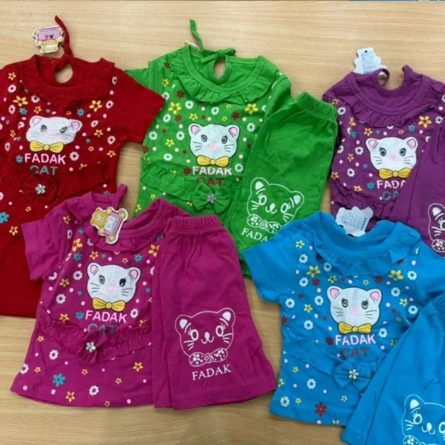 ست تیشرت و شورتک دخترانه