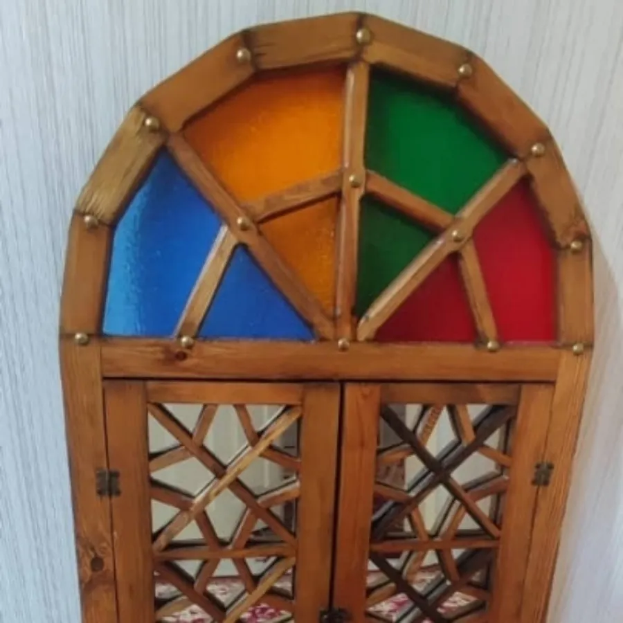 آینه چوبی دیواری