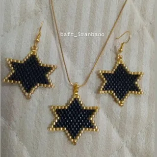 نیم ست ستاره منجق باف