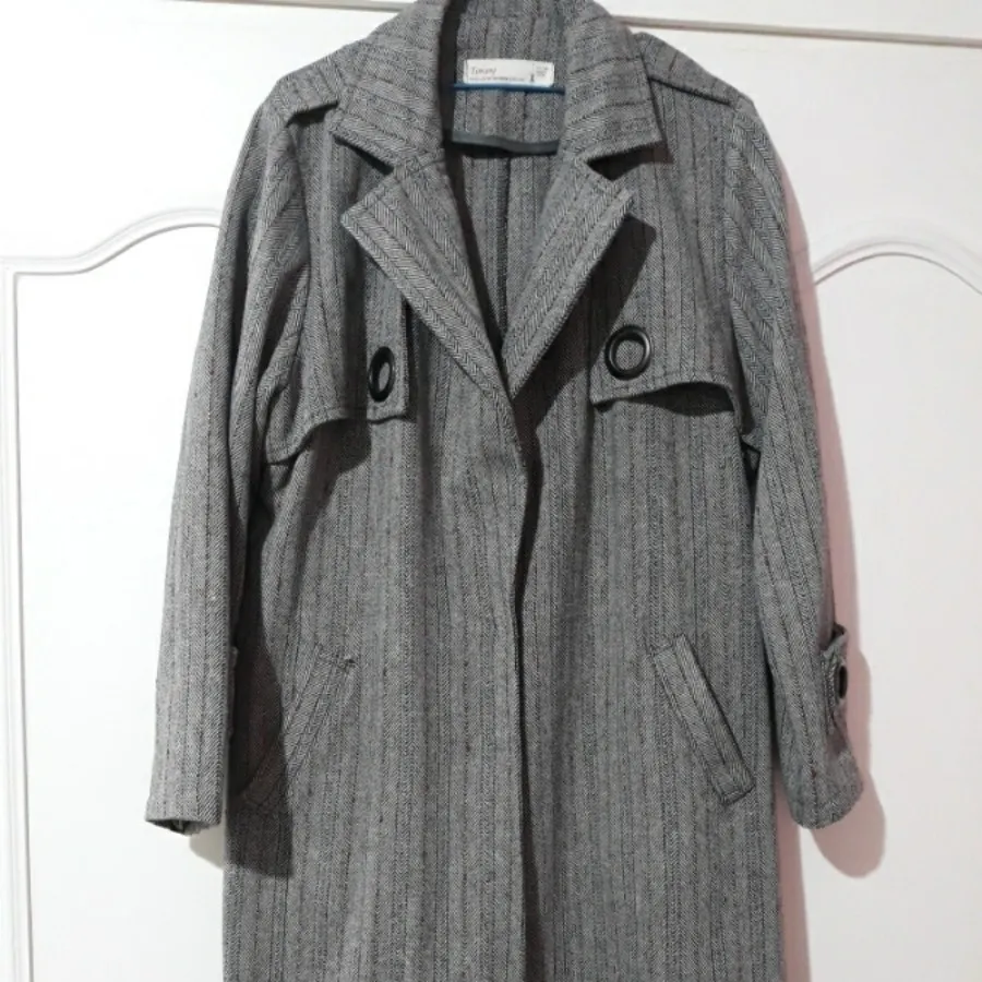 پالتو پشمی طوسی