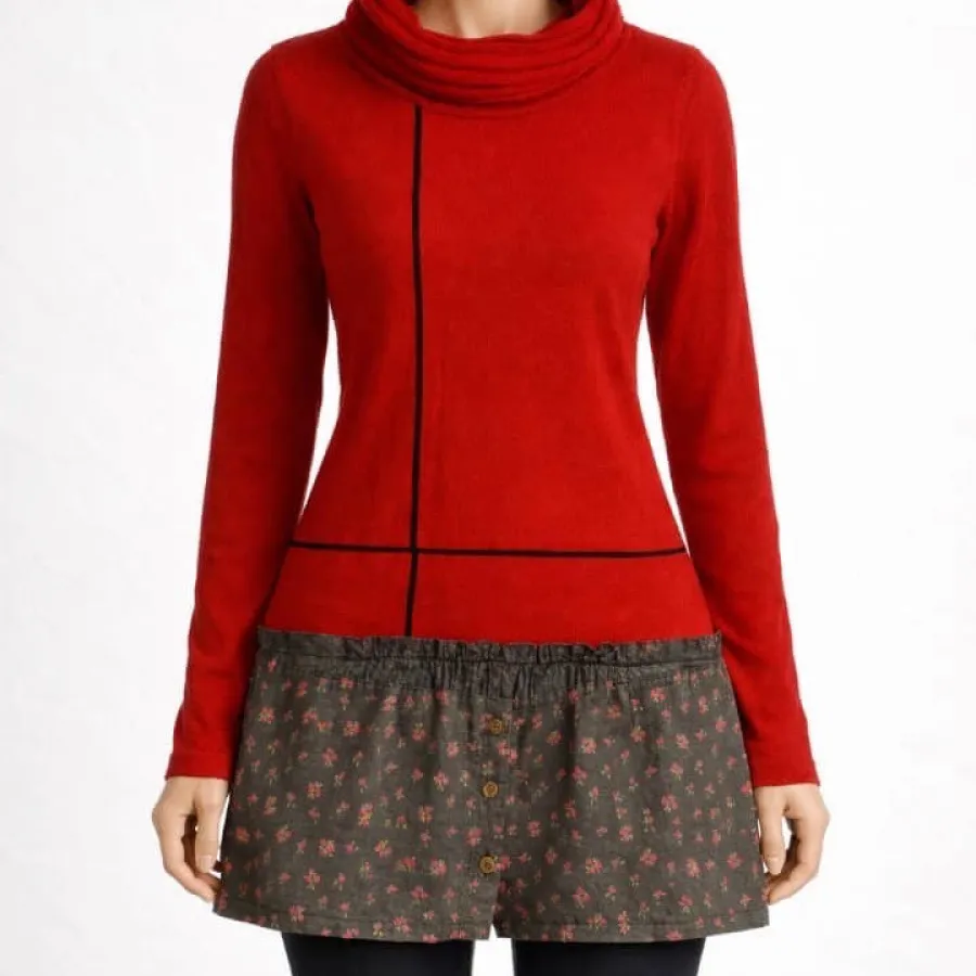 بلوز بافت قرمز