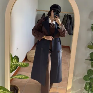 ترنچ کت دو رنگ