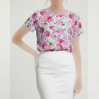 شومیزکرپ حریر گلدارکوتون