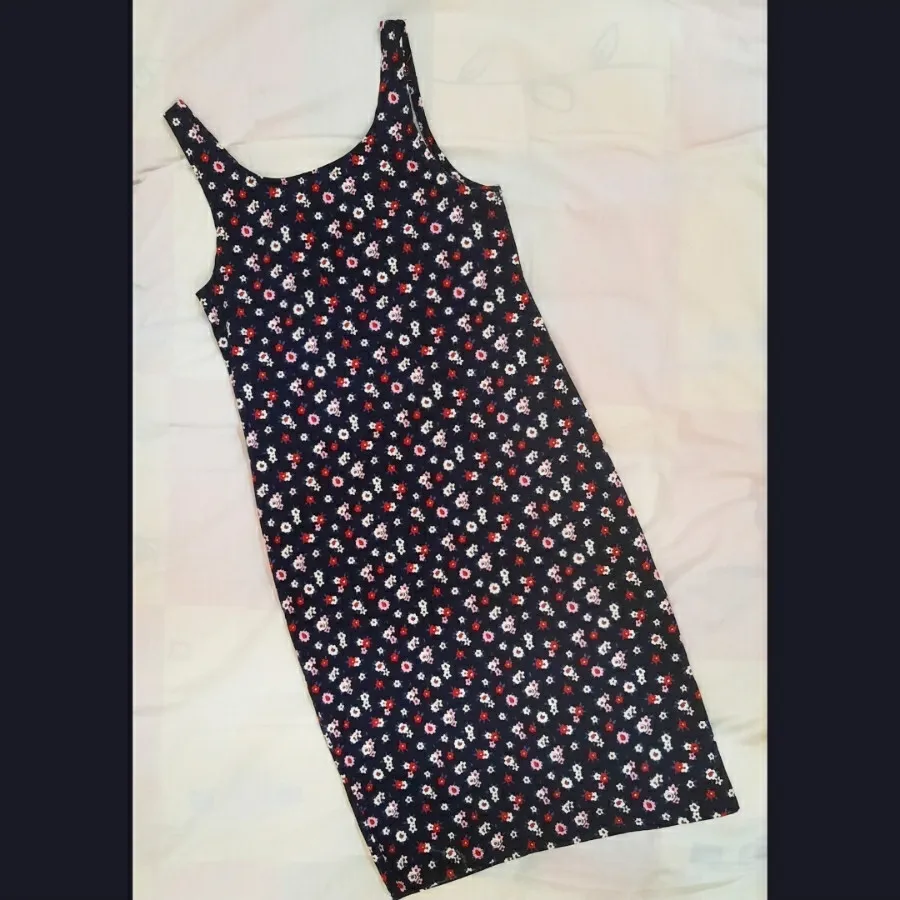 پیراهن کتان گلدار