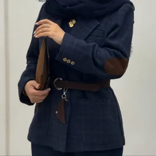 کت چهارخونه سورمه ای