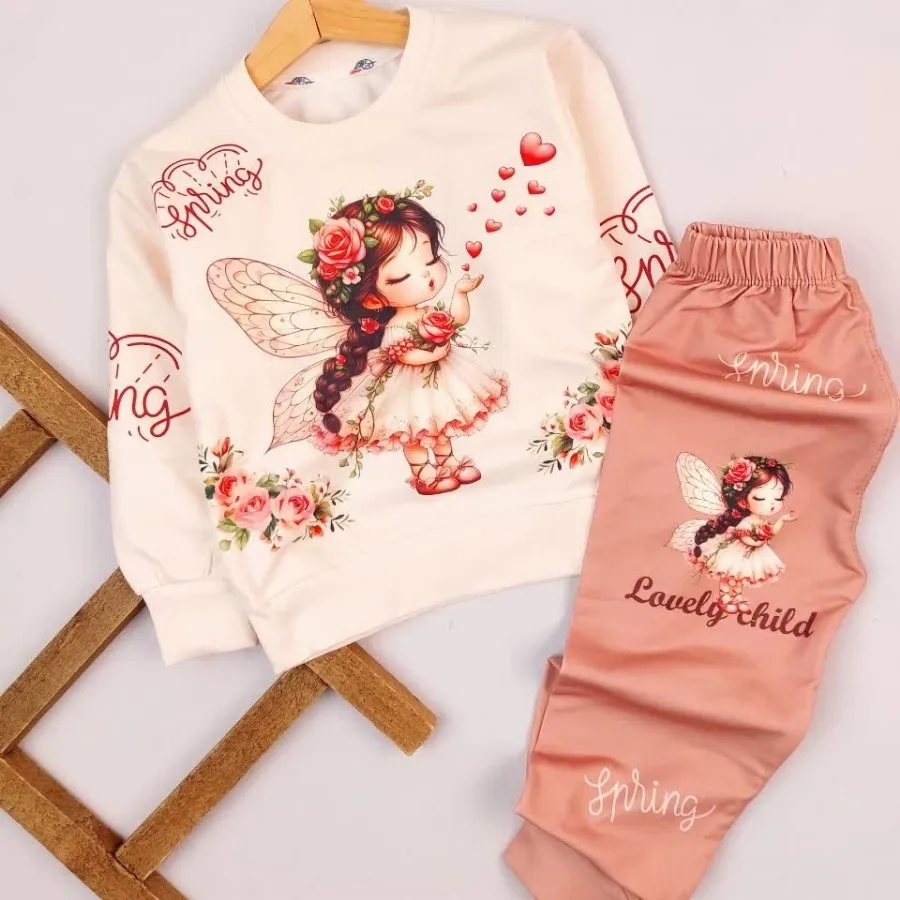 بلوز شلوار  طرح دخترانه