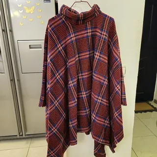 پانچو پشمی طرح اسکاتلندی