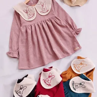 پیراهن مخمل خرگوش گلدوزی