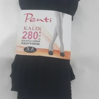 جوراب شلواری مشکی گندمی