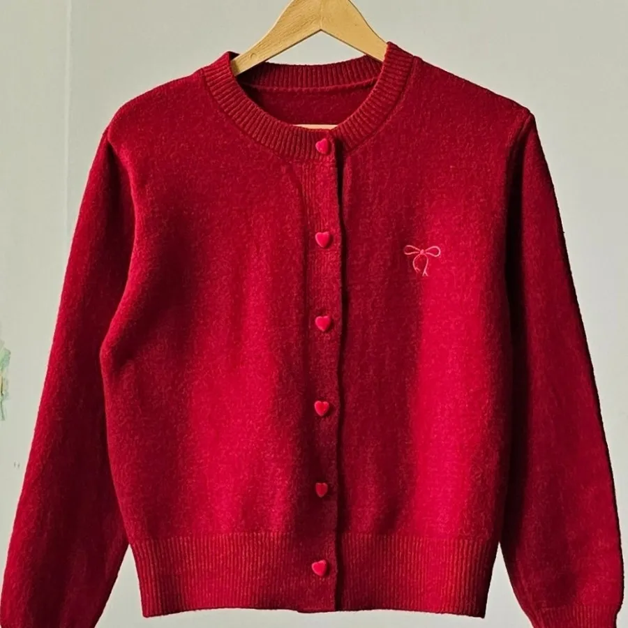 کاردیگن دکمه قلبی خوش رنگ