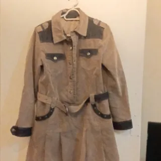 پالتو دامنی مخمل کبریتی