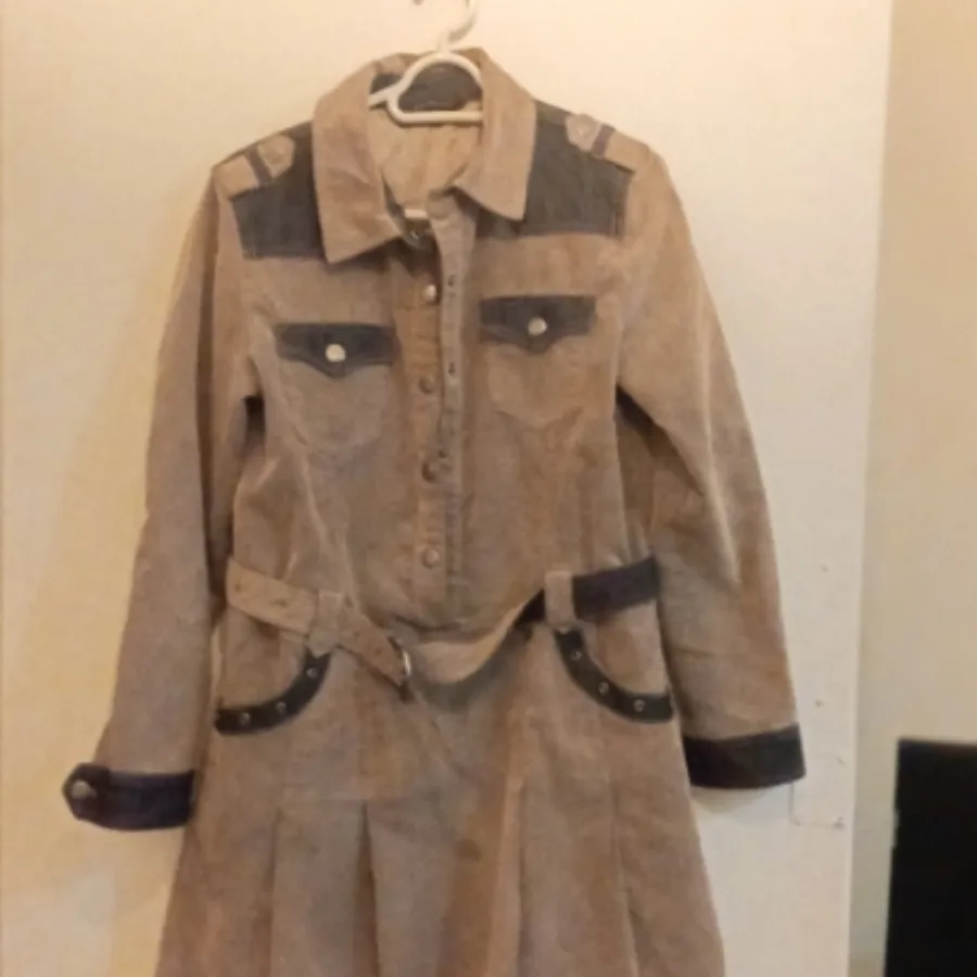 پالتو دامنی مخمل کبریتی