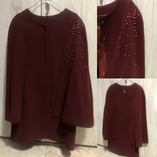 پالتو پانچ زرشکی