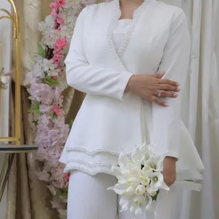 کت و شلوار مجلسی سفید