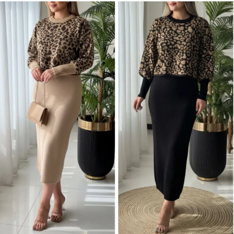 دو تیکه بافت پلنگی