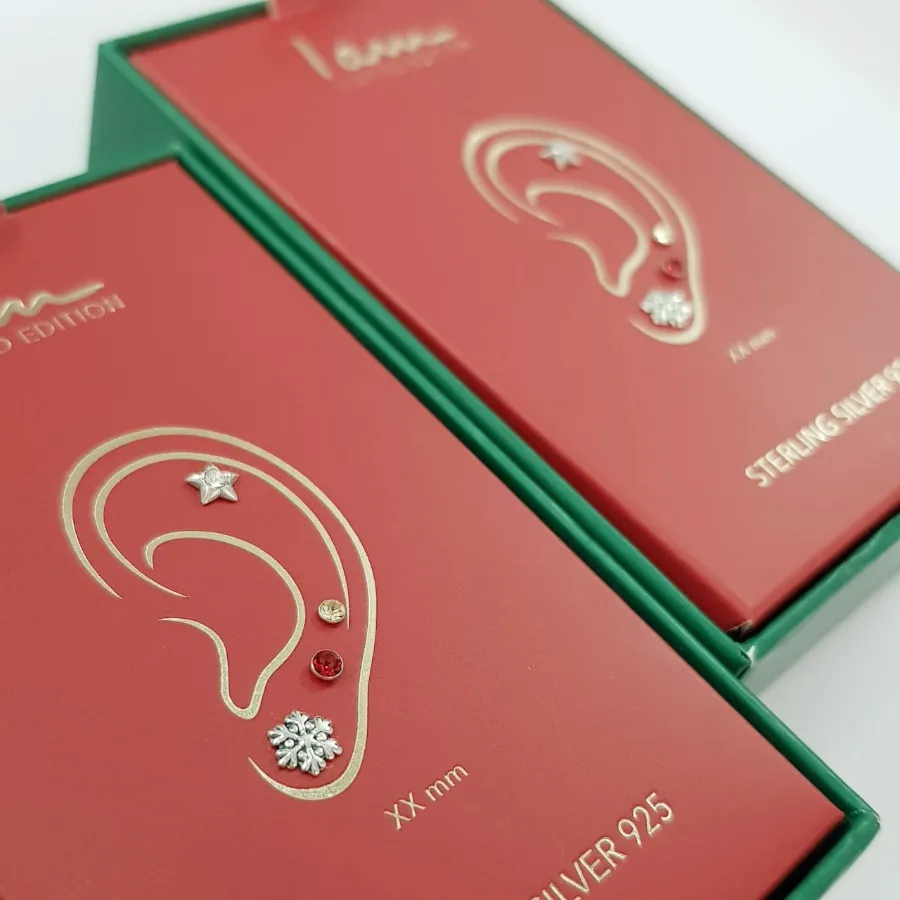 پک گوشواره گلگوش نقره 925