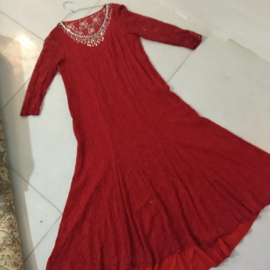 پیراهن قرمز یلدایی گیپور