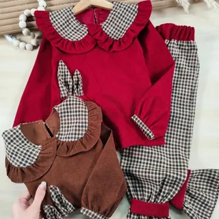 شومیز شلوار بانی چهارخونه