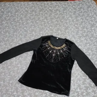 بلوز آستین دار مخمل