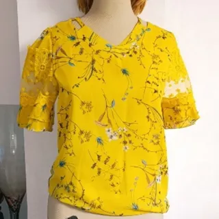 شومیز زرد مجلسی