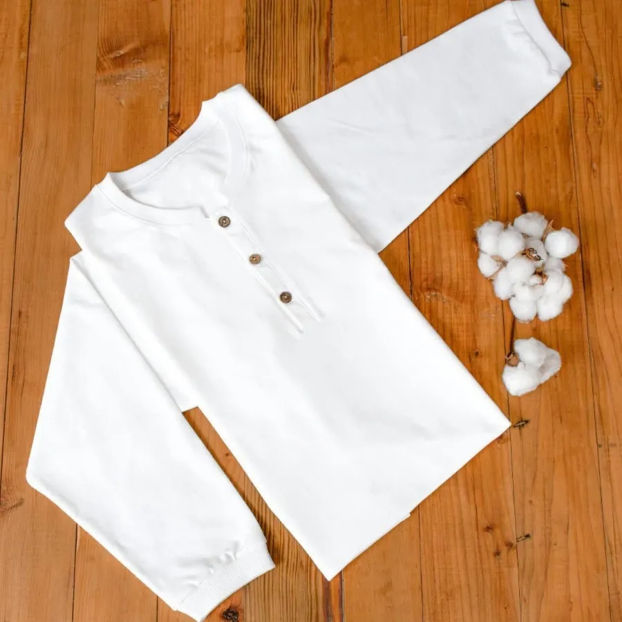 بلوز آستین بلند پنبه‌ای