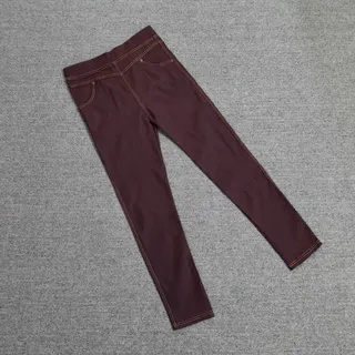 شلوار جین کشی قهوه ای