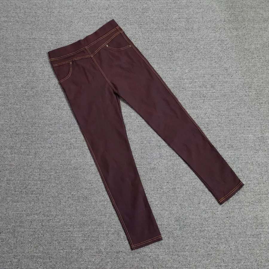 شلوار جین کشی قهوه ای