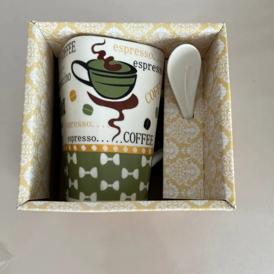 ماگ با قاشق سرامیکی