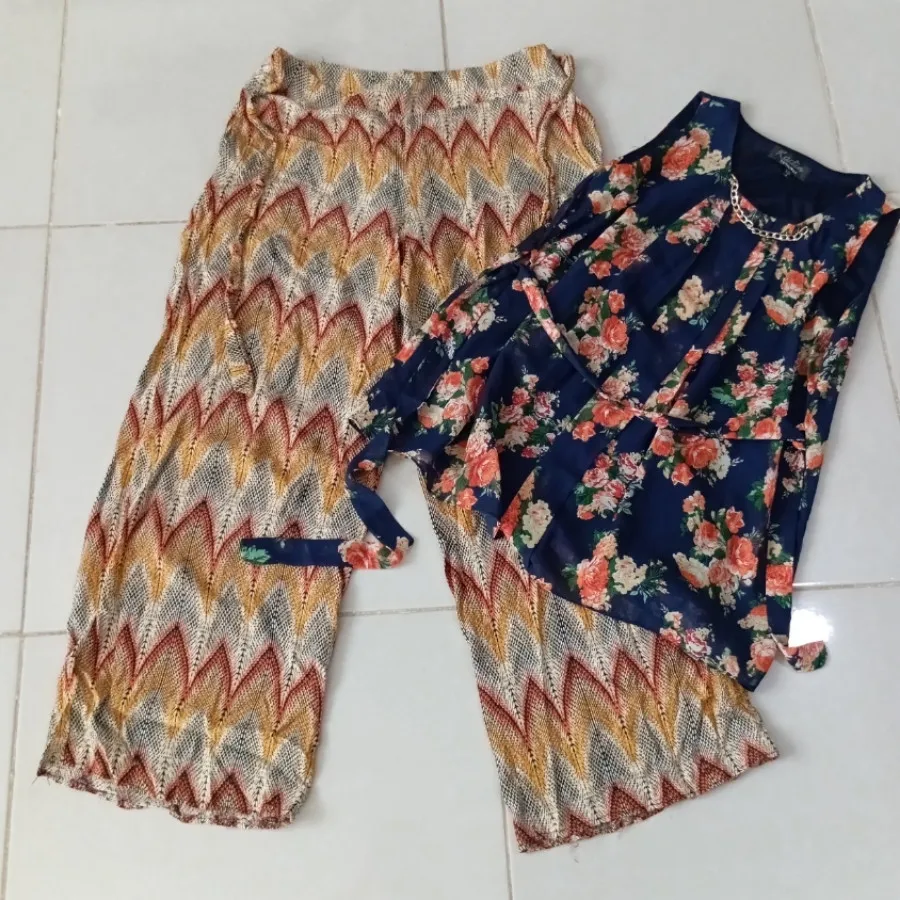 تاپ وشلوار نخی