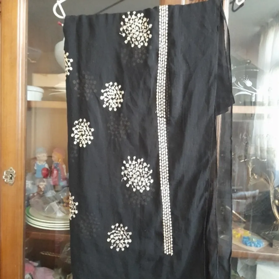 شال حریر خامه دوزی مجلسی