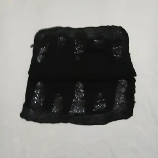 شال مشکی با پولک مشکی