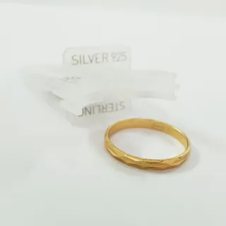 انگشتر نقره 925 طلایی