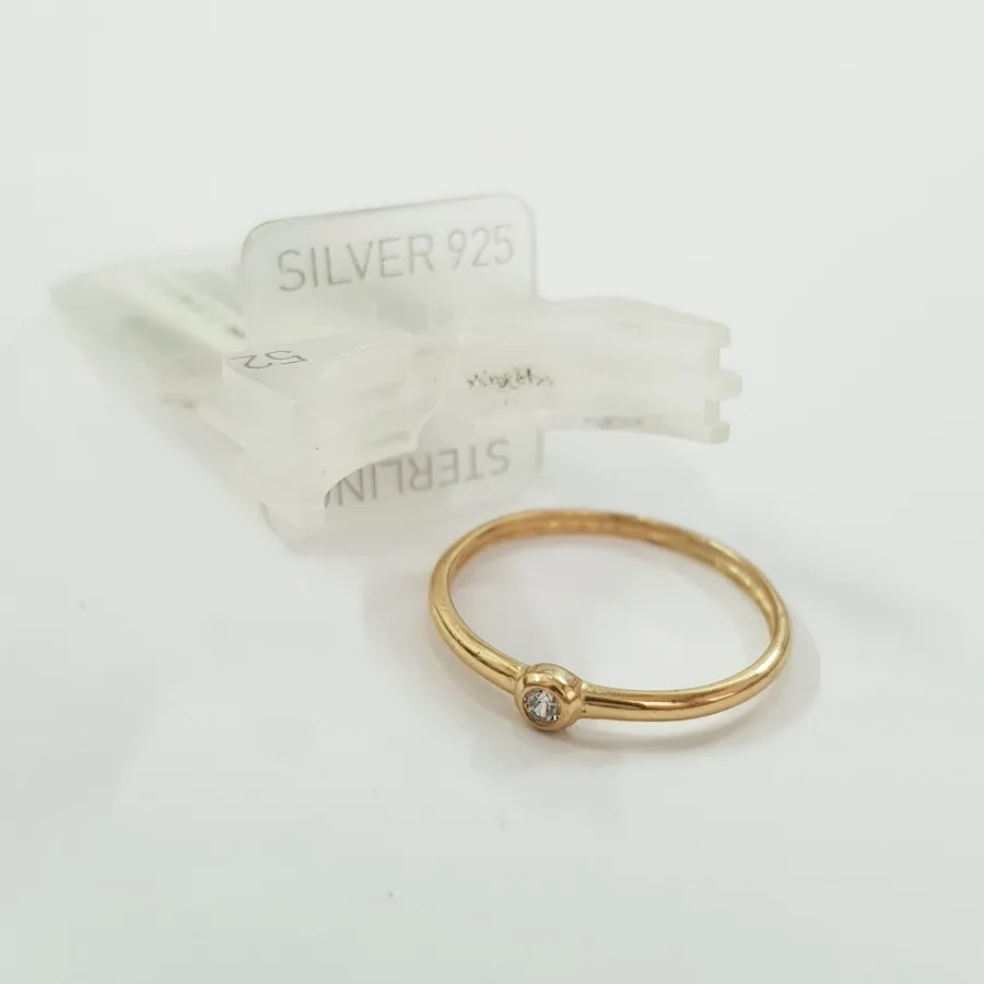 انگشتر نقره 925 طلایی