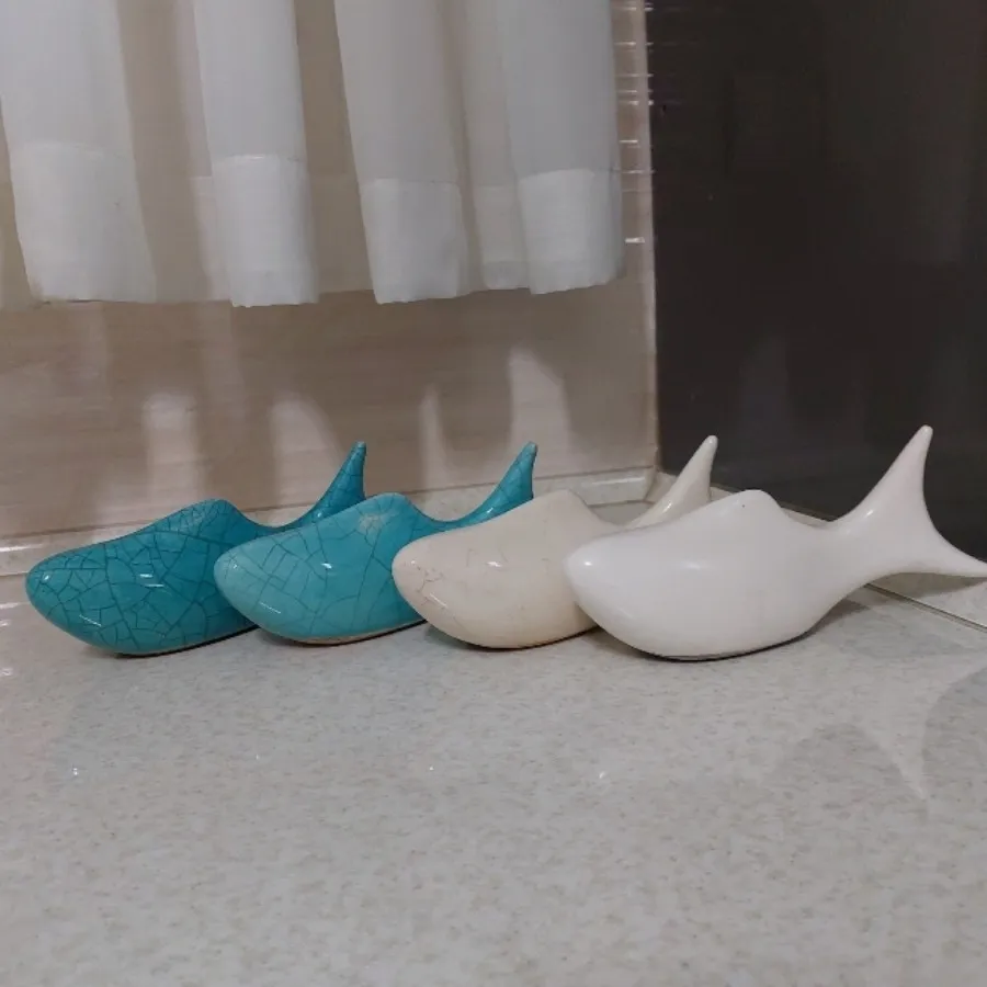 مجسمه ماهی سفالی