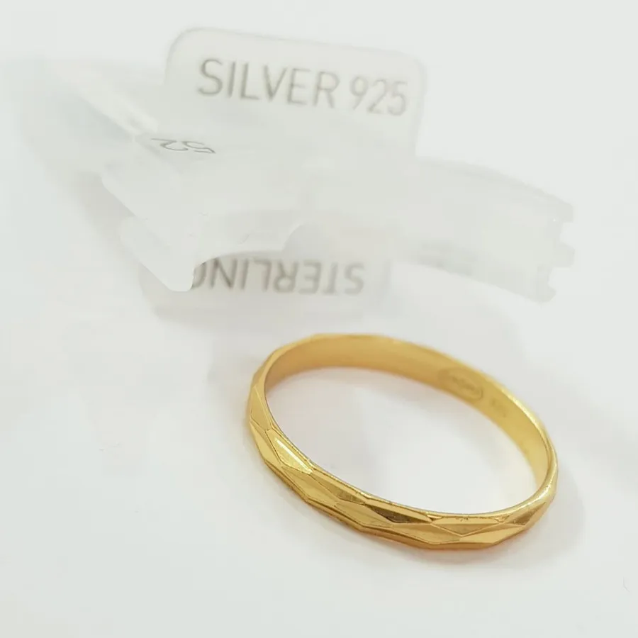 انگشتر حلقه نقره طلایی