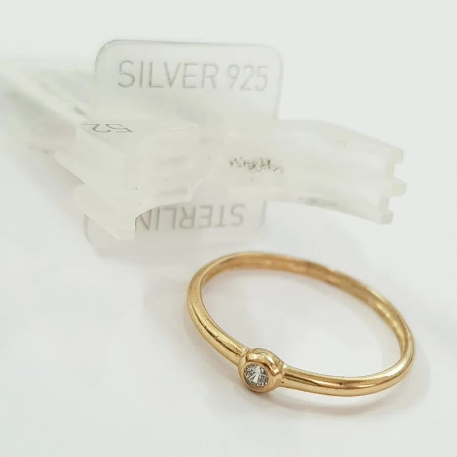 انگشتر نقره 925 طلایی