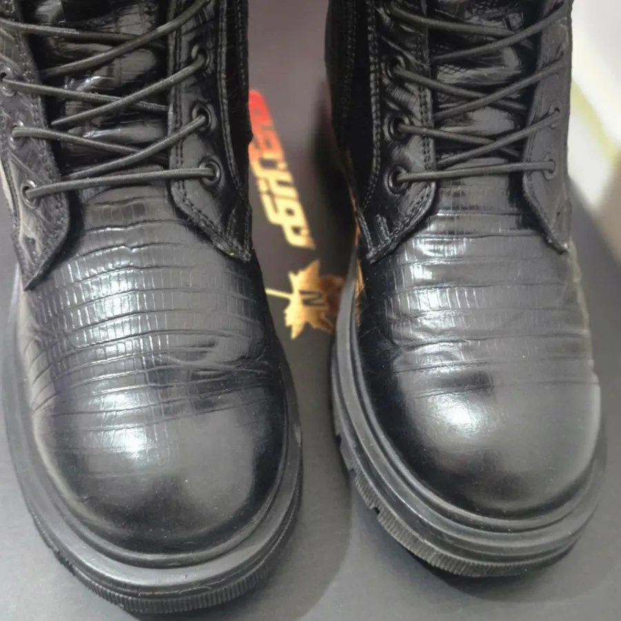 بوت بلند مشکی نوین چرم