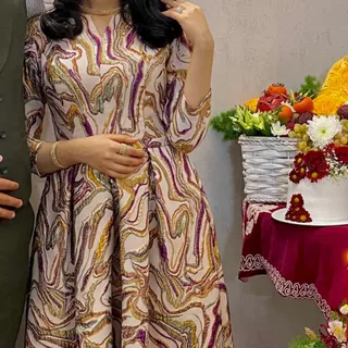 پیراهن بلند ژاکارد