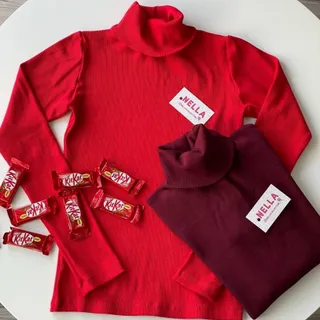 بلوز یقه اسکی قرمز