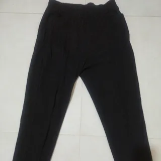 شلوار کتان کش مشکی