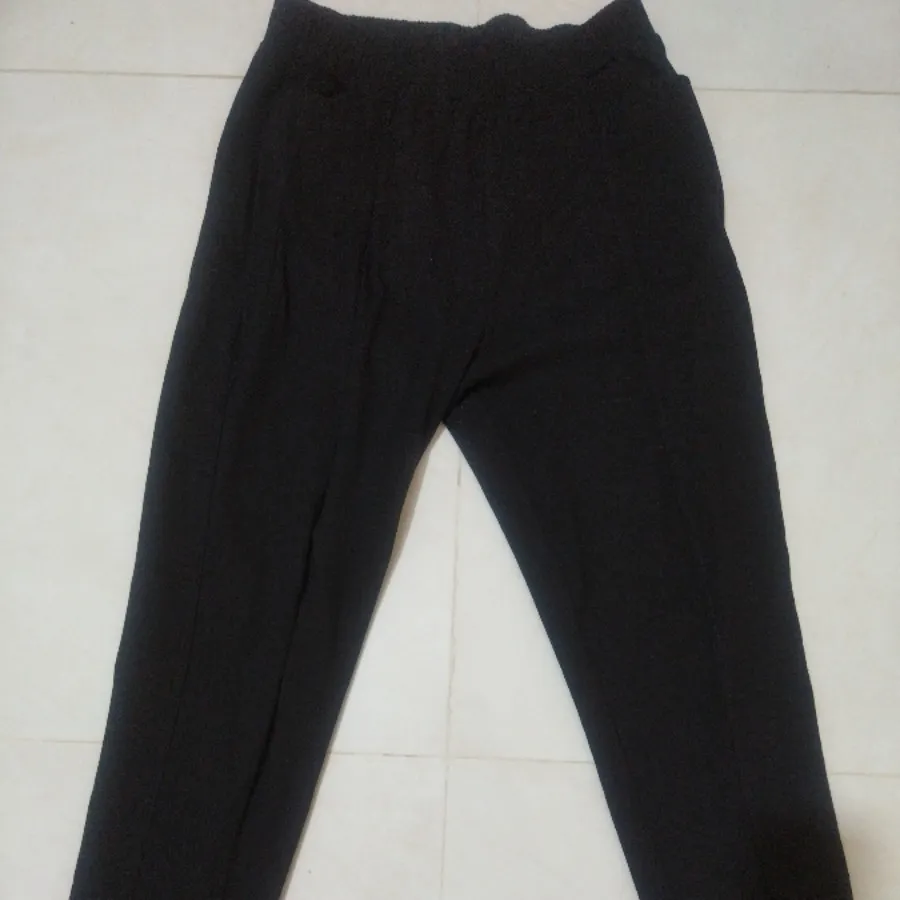 شلوار کتان کش مشکی