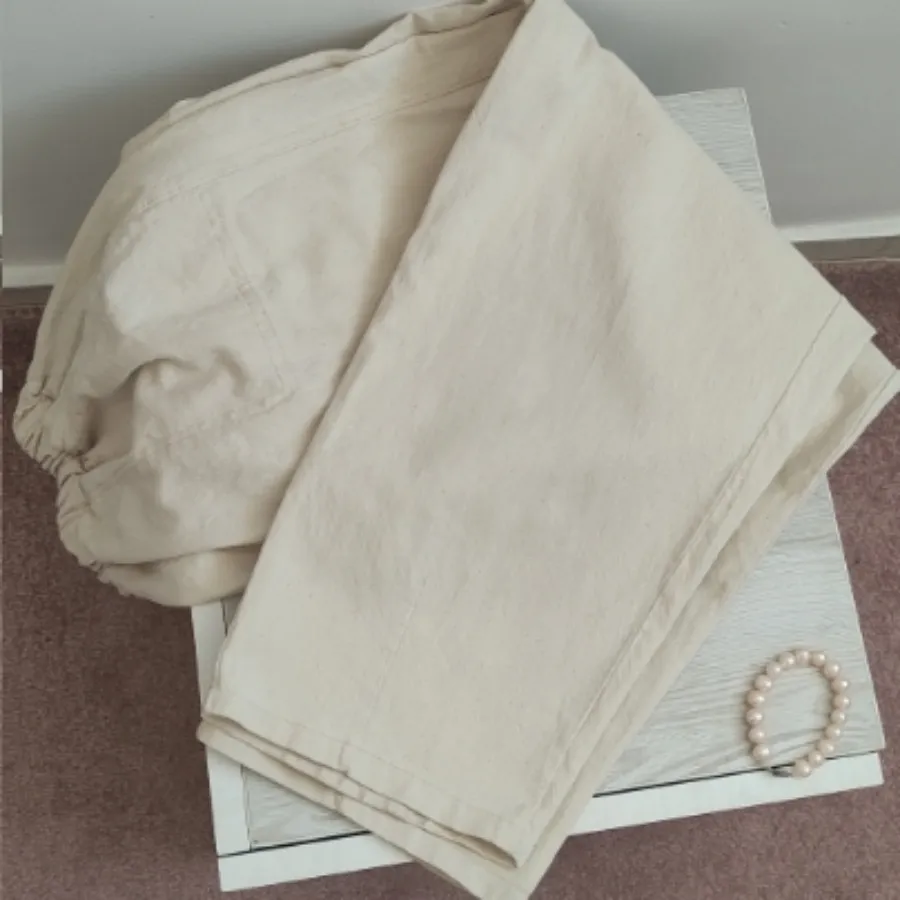 شلوار کتان زنانه مام فیت