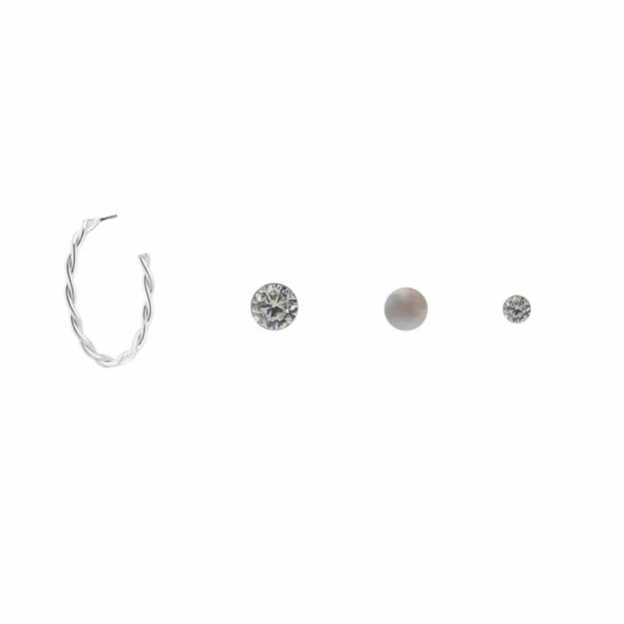 پیرسینگ 4 تایی نقره 925