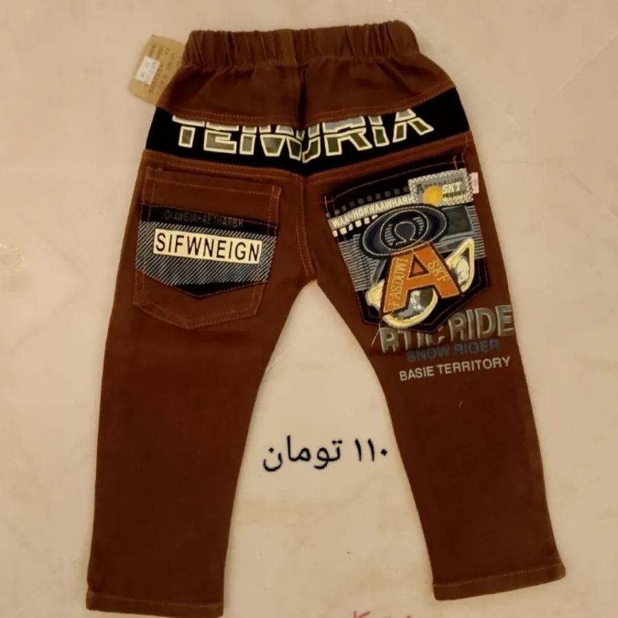 شلوار کتان پسرانه کمر کش