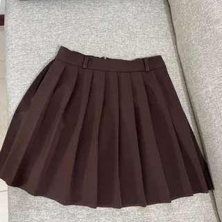 دامن قهوه ای پیله دار