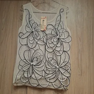 تاپ مجلسی نوار دوزی نباتی