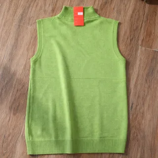 جلیقه بافت زنانه سبز روشن