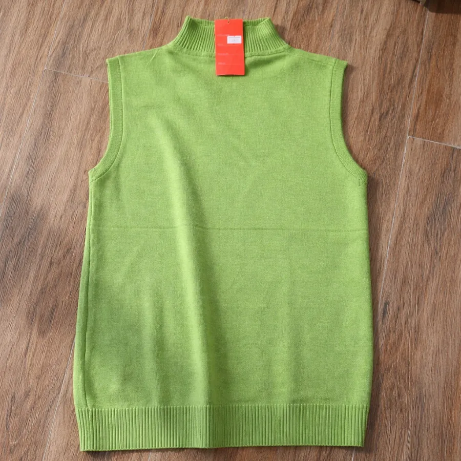 جلیقه بافت زنانه سبز روشن