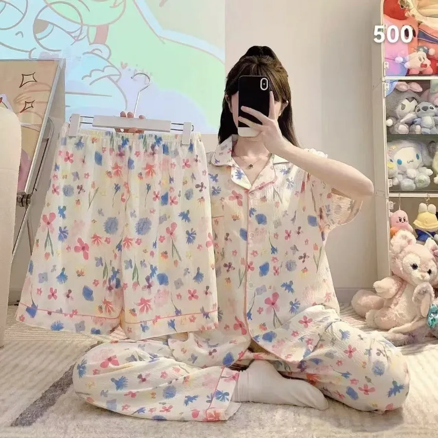 ست بلوز وشلوار شلوارک خنک